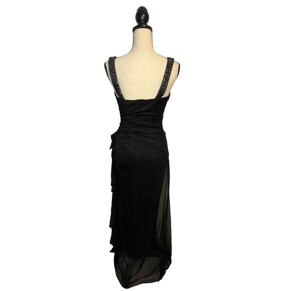 BLONDIE NITES by Stacy Sklar Formal Evening Dress Sweetheart Neck Black Size 3 - Picture 4 of 7